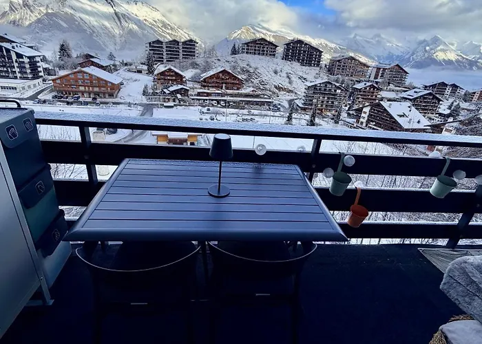 Апартаменты Vincenzo Appart, Confortable A Nendaz, Acces Direct Au Telecabine De Tracouet Et Parking Souterrain Inclus Нанда